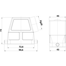 09300100543 - Harting Konnektör Gövde/dış Çerçeve