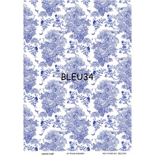 Lineart Pirinç Dekopaj Kağıdı 29X42CM NO:BLUE34