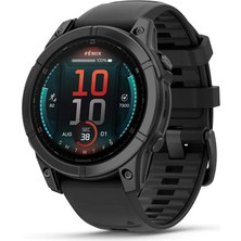 Garmin Fenix E - 47 mm Amoled Slate Gri Siyah Silikon Kayışlı