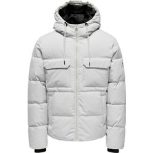 Only & Sons Erkek Mont Beyaz 22029661 Onselıjah Pckt. Hood Jacket Otw Noos