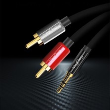 Veggieg 3.5mm Aux To 2 Rca Ses Kablosu 3 mt