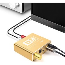 VegGieg Koaksiyel Toslink Optik Dijital To 3.5mm Rca Analog Ses Çevirici Adaptör