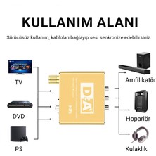 VegGieg Koaksiyel Toslink Optik Dijital To 3.5mm Rca Analog Ses Çevirici Adaptör