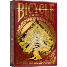 Bicycle Red Dragon Altın Varak Premium Oyun Kartı Destesi