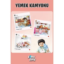 Vagonlife Loz Mini Block Serisi Food Truck/yemek Kamyonu -LZ1738 (582 Parça) Oyuncak Yapım Seti