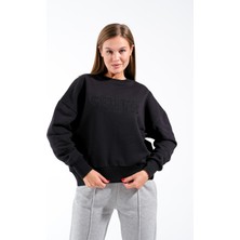 Signature Style 724511_KADIN Yuvarlak Yaka Oversize Sweatshirt