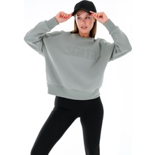 Signature Style 724511_KADIN Yuvarlak Yaka Oversize Sweatshirt