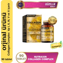 Nutraxin Collagen Complex 3'Lü 90 Tablet; Içerisinde Kolajen Tip I, Iı, Iıı, V Ve X Içerir