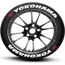 Yokohama Lastik Yazısı, 8 Adet Yapıştırıcı Ve Zımpara Lastik Yazısı