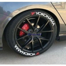 Yokohama Lastik Yazısı, 8 Adet Yapıştırıcı Ve Zımpara Lastik Yazısı