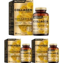 Nutraxin Collagen Complex 3'Lü 90 Tablet; Içerisinde Kolajen Tip I, Iı, Iıı, V Ve X Içerir