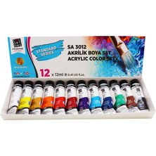 Colortone Sanat Boyaları Standart Seri Akrilik Boya 12X12 ml Set