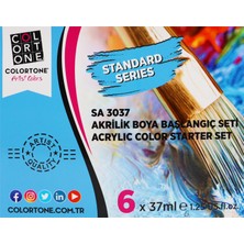 Colortone Sanat Boyaları Standart Seri Akrilik Boya 6X37 ml Set