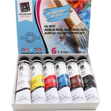 Colortone Sanat Boyaları Standart Seri Akrilik Boya 6X37 ml Set