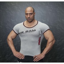 Zırh Desenli Fitness Tişört Big Sam 2881