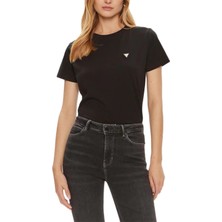 Kadın Colette Regular Fit Logolu T-Shirt - Siyah