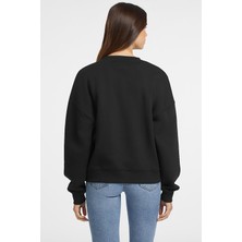Kadın Gj Cn Os Iconıc Sweatshirt - Siyah
