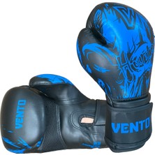 Vento Hunter Mavi Boks ve Kick-Boks Eldiveni Cırt Bantlı Pu Malzeme ile Üretilmiştir