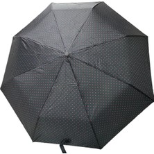 Siyah Kırmızı Puantiye Desenli Manuel Şemsiye 709833