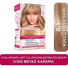 L'Oréal Paris Excellence Creme Saç Boyası - 8.1 Küllü Koyu Sarı