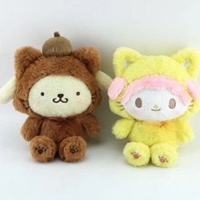 NB Market Sanrio Kawai Kahverengi Peluş Oyuncak 25 cm Kedi Peluş My Melody Hello Kitty