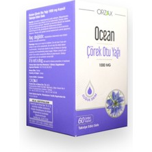 Orzax Ocean Çörekotu Yağı 1000 Mg 60 Kapsül Soğuk Sıkım Takviye Edici Gıda