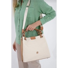 Just Polo 4 Bölmeli Pamuk Dokuma Uzun Askılı Örgülü Kadın Omuz Çantası 2180