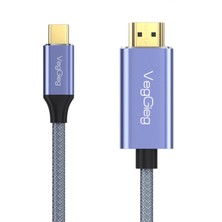 Veggieg 4K/60Hz Type-C 3.1 To HDMI 2.0 Dönüştürücü Kablo 2 Metre