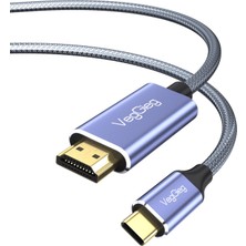 Veggieg 4K/60Hz Type-C 3.1 To HDMI 2.0 Dönüştürücü Kablo 2 Metre