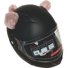 Motobisavm Peluş Kask Kulağı (Jk-P1) Panda Kulak - Pembe