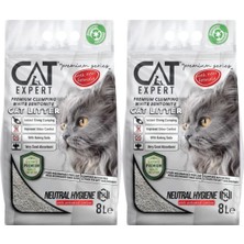 Cat Expert Kedi Kumu Neutral Hygiene With Activated Carbon Topaklanan Koku Hapseden Ürün Tozsuz 2x8 = 16 Lt