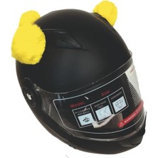 Motobisavm Peluş Kask Kulağı (Jk-P1) Panda Kulak - Sarı