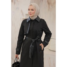 Armine Trend Düğmeli Kemerli Trençkot
