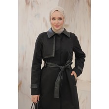 Armine Trend Düğmeli Kemerli Trençkot