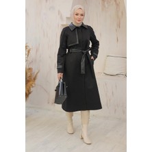 Armine Trend Düğmeli Kemerli Trençkot