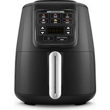 Karaca Air Pro Cook Köz Steel Xl Çelik Hazneli Airfryer Black Silver 4 Litre 4 Kişilik