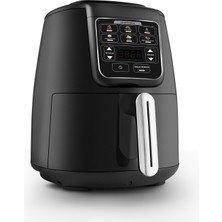 Karaca Air Pro Cook Köz Steel Xl Çelik Hazneli Airfryer Black Silver 4 Litre 4 Kişilik