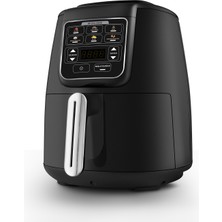 Karaca Air Pro Cook Köz Steel Xl Çelik Hazneli Airfryer Black Silver 4 Litre 4 Kişilik