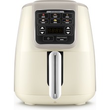 Karaca Air Pro Cook Köz Steel Xl Çelik Hazneli Airfryer Iconic Beige  4 Litre 4 Kişilik