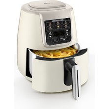 Karaca Air Pro Cook Köz Steel Xl Çelik Hazneli Airfryer Iconic Beige  4 Litre 4 Kişilik