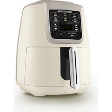 Karaca Air Pro Cook Köz Steel Xl Çelik Hazneli Airfryer Iconic Beige  4 Litre 4 Kişilik