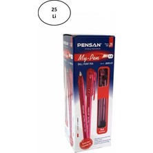 Pensan PE02210TKKI My-Pen Tükenmez Kalem, Kırmızı, 25'li