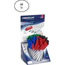 Pensan Tükenmez Kalem Triball 1.0 mm Bilye Uç Msky 1003 60'lı