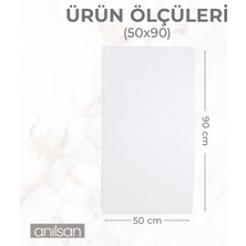 Anılsan 10'lu Beyaz Banyo Havlusu - 70 x 140  cm , PAMUK, Spa ve Otel Havlusu, Günlük Kullanıma Uygun