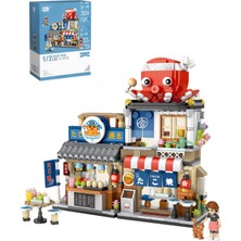 Vagonlife Loz Street Mini Serisi Ahtapot Dükkanı -LZ1218 (722 Parça) Oyuncak Yapım Seti