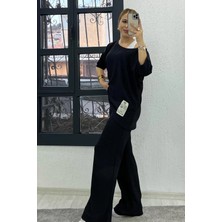 Burce Butik Bürümcük Kumaş Armalı Düşük Omuz Üçlü Takım