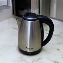 Lorenzo Su Isıtıcısı Kettle Çelik Elektirikli Ketıl 1.8 L  1500W