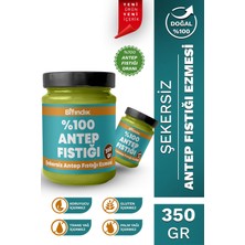 Bi Fındık Şekersiz Antep Fıstığı Ezmesi Katkısız Taze Çekim Doğal Sürülebilir Kahvaltılık  Antep 350 Gram