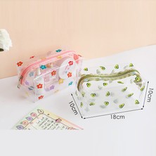 Xiaomei Storebüyük Su Geçirmez Şeffaf Kalem Kutusu Pvc Kırtasiye Hediye Kız Öğrenci Kalem Çantası Kawaii Makyaj Kozmetik Çantası Seyahat Çantası (Yurt Dışından)