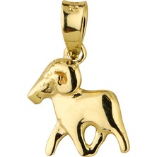 goldkupe 14 Ayar Altın Koç Burç Kolye Ucu 0,57 gr